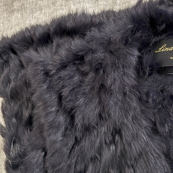 LINDA RICHARDS LUXURY VEST 100% Genuine Rabbit fur, like new, size medium - Picture 9 of 11